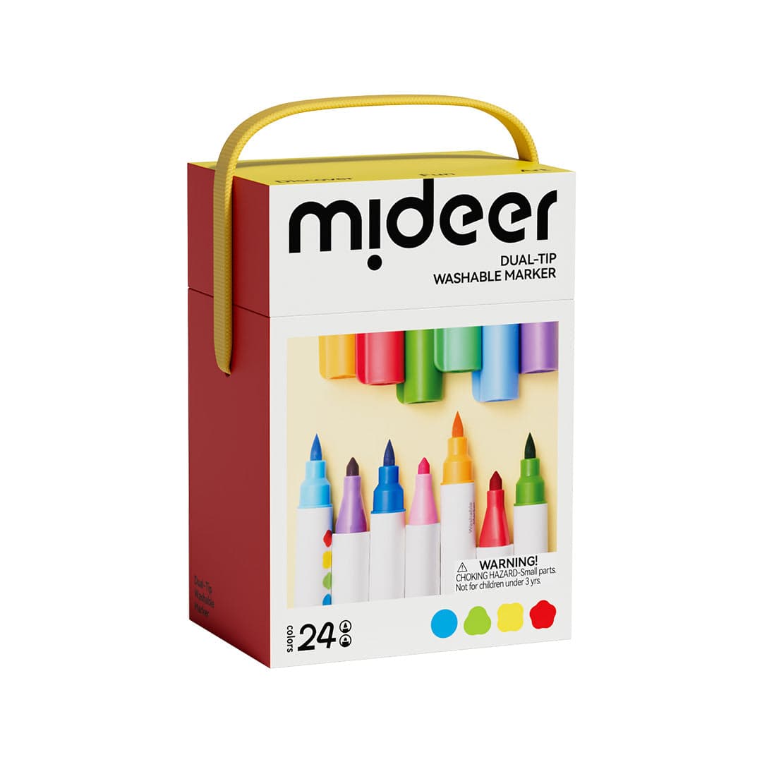 Mideer. Dual-Tip Washable Marker. 24 Colors