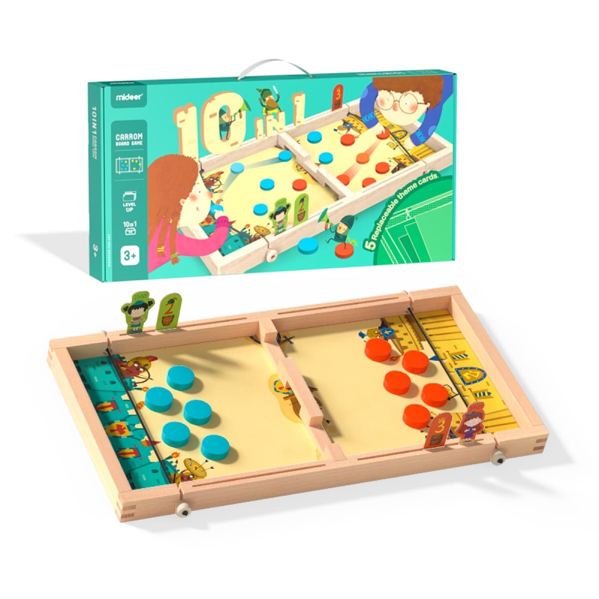 Mideer. 10 in 1 Carrom Board Game