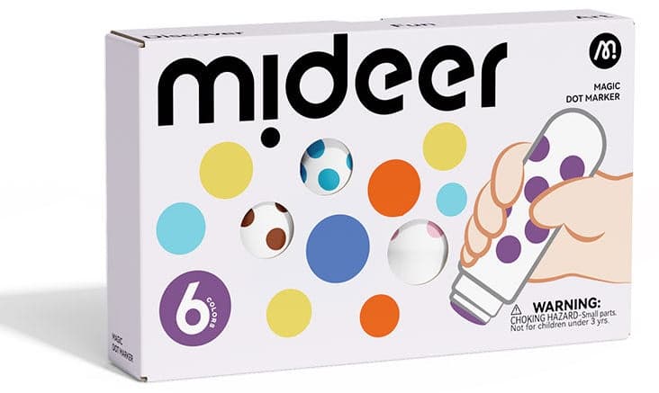 Mideer. Magic Dot Marker. 6 colors