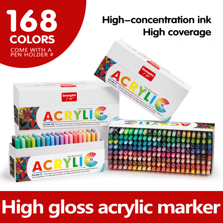 High Gloss Acrylic Marker. GuangNa. 168pcs