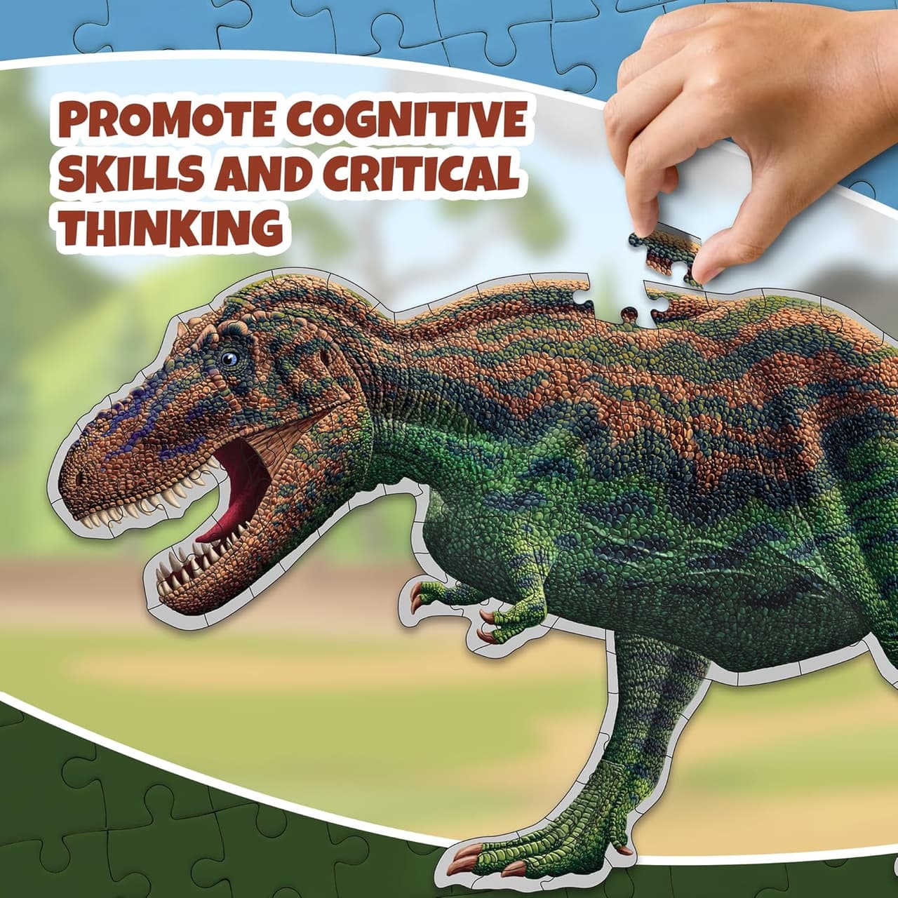 Tyrannosaurus Rex Dinosaur Jigsaw Puzzle | 100-Piece Double Sided