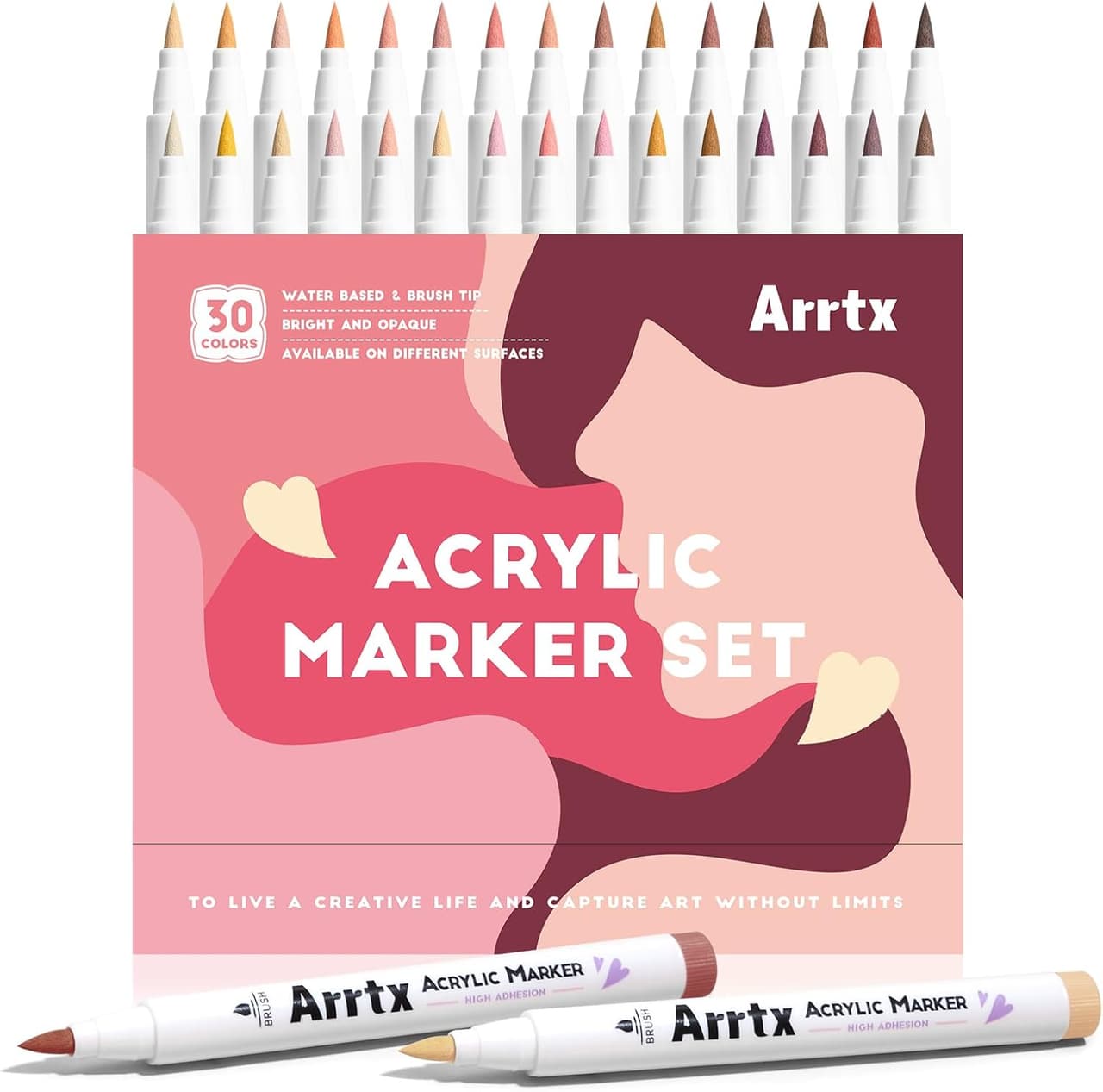 Acrylic Marker Set 30 (skin tone). Arrtx