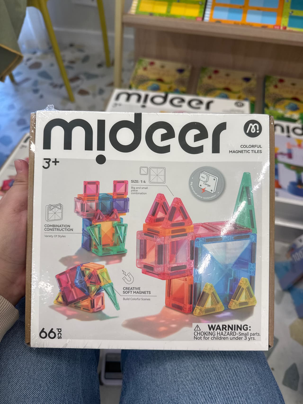 Mideer. Colorful Magnetic Tiles. Mini Collection. 66pcs