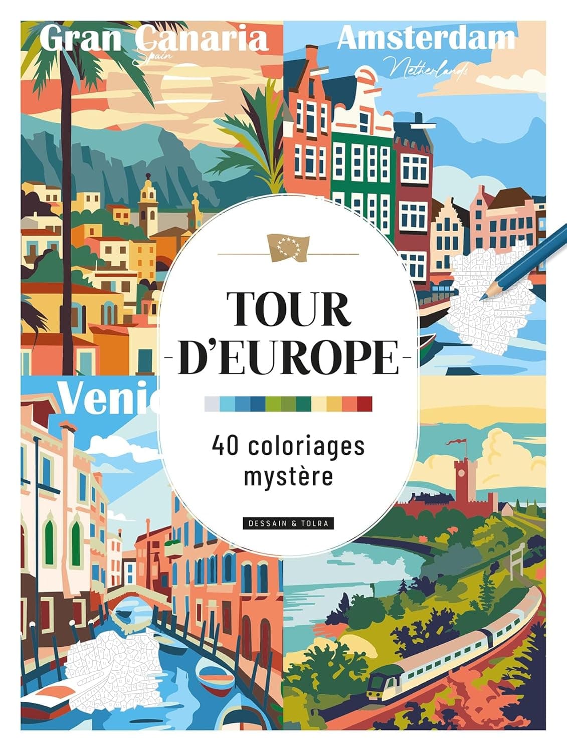 40 Coloriages Mystere. Tour D’Europe