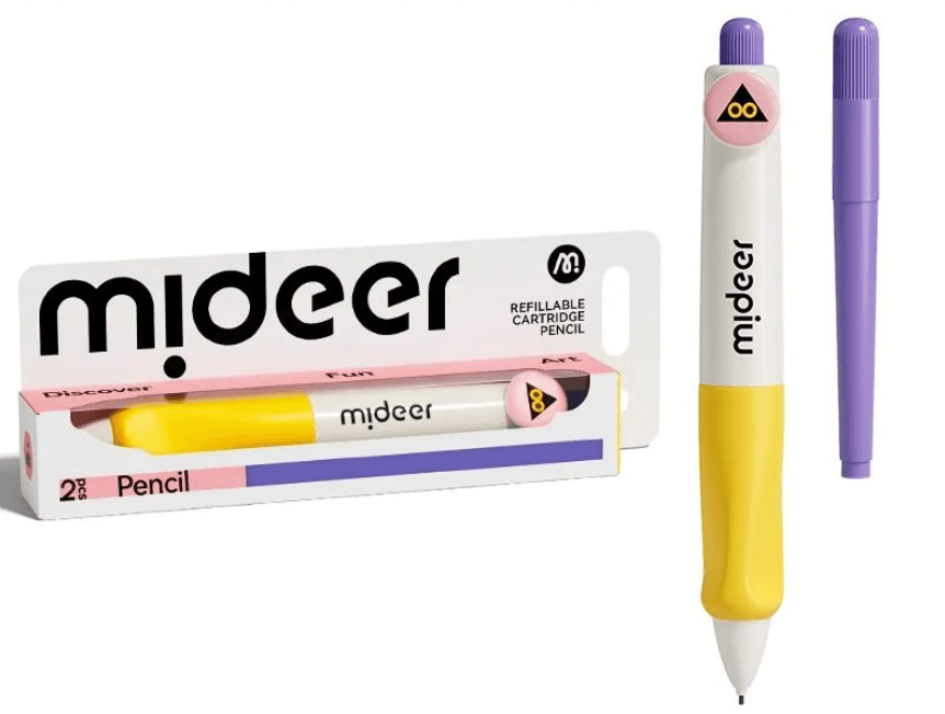 Mideer. Refillable Cartridge Pencil. Yellow
