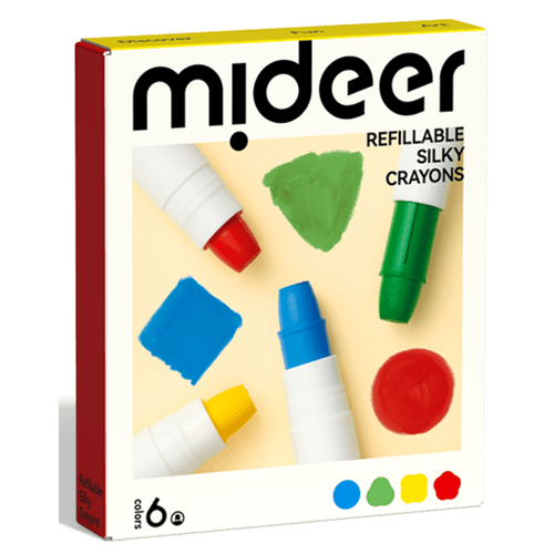Mideer. Refillable Silky Crayons. 6 colors