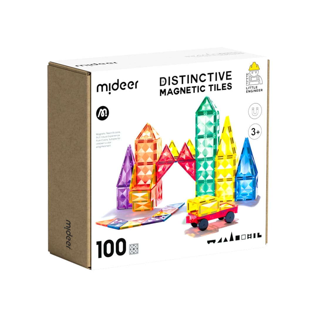 Mideer. Distinctive Magnetic Tiles. 100 pcs