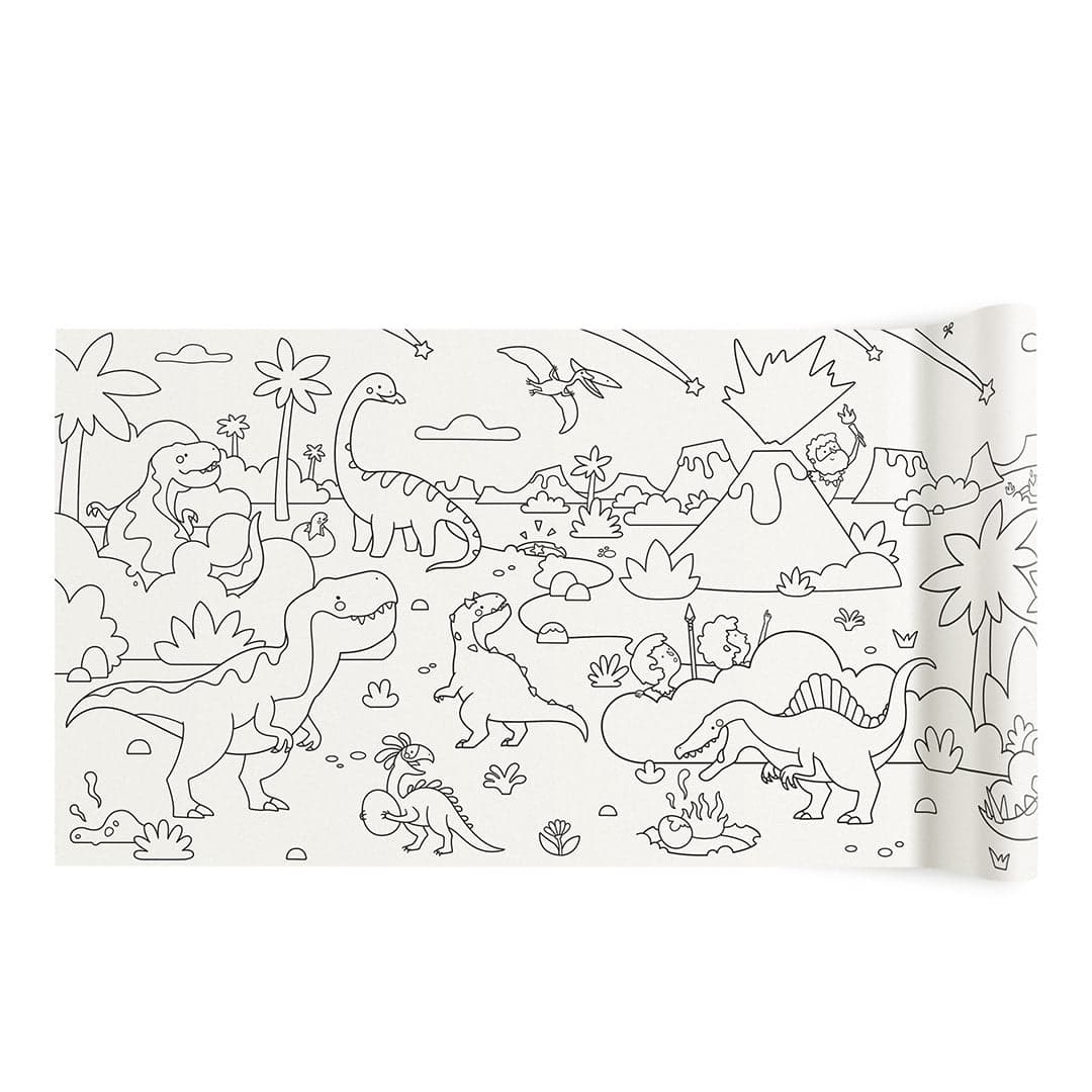 Mideer. Adhesive Colouring Roll. The Amazing Dinosaurs. 4m