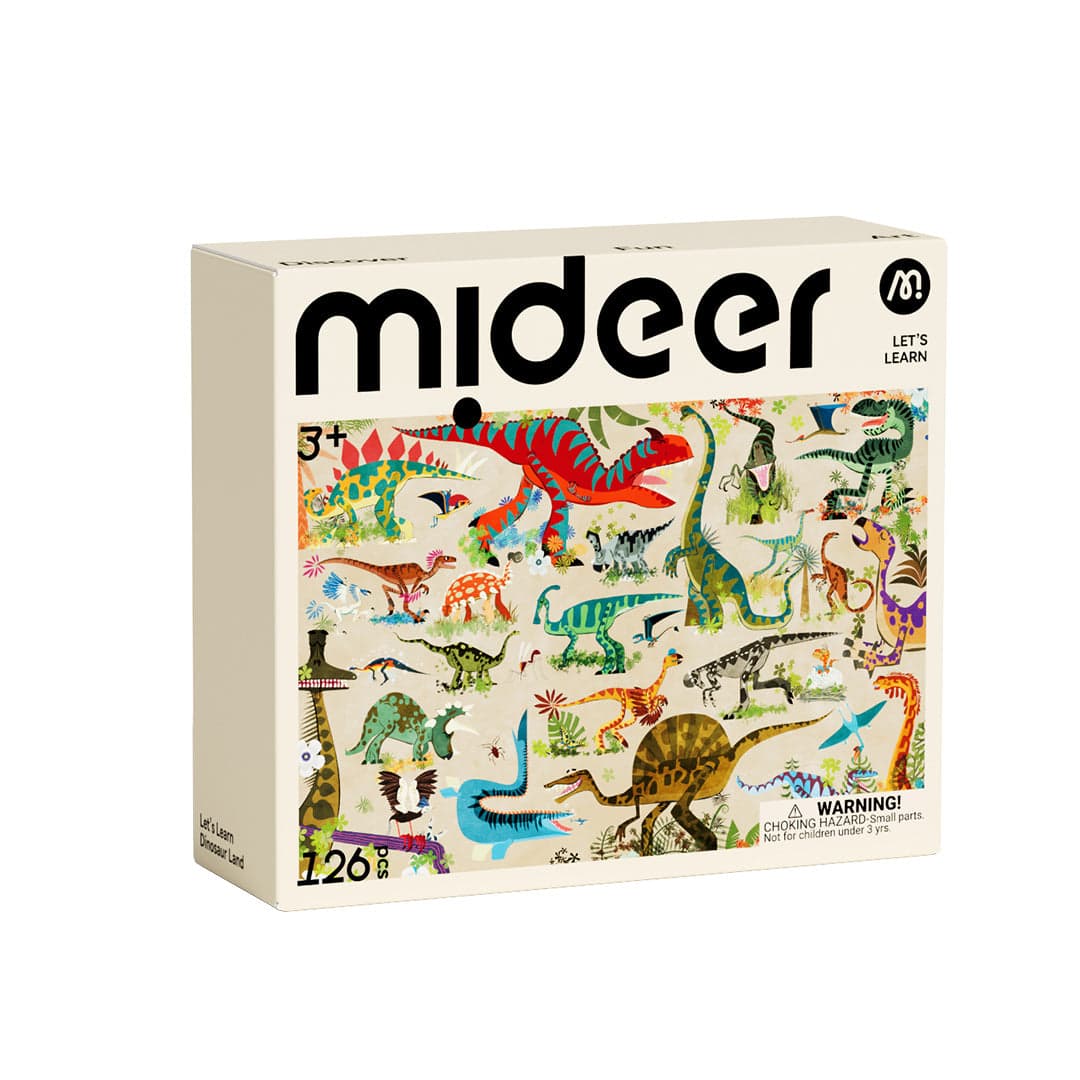 Mideer. Let’s learn puzzle. Dino land