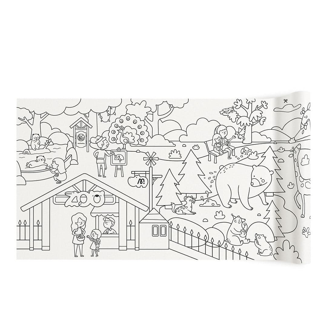 Mideer. Adhesive Colouring Roll. The Magic Zoo. 4m
