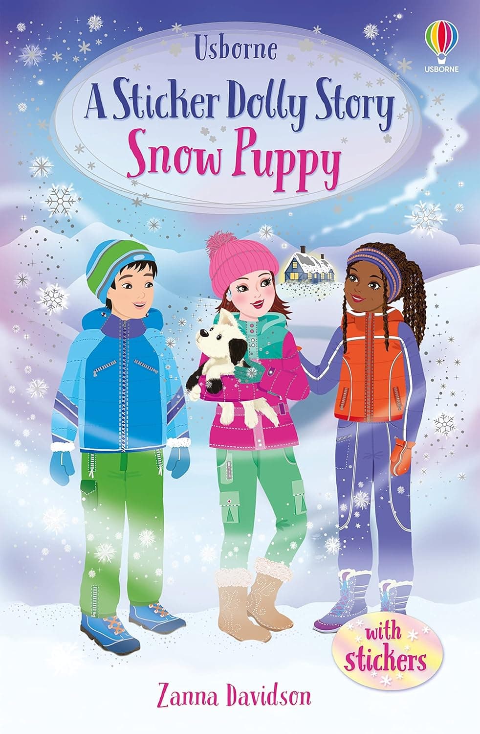 Snow Puppy. Sticker Dolly Story