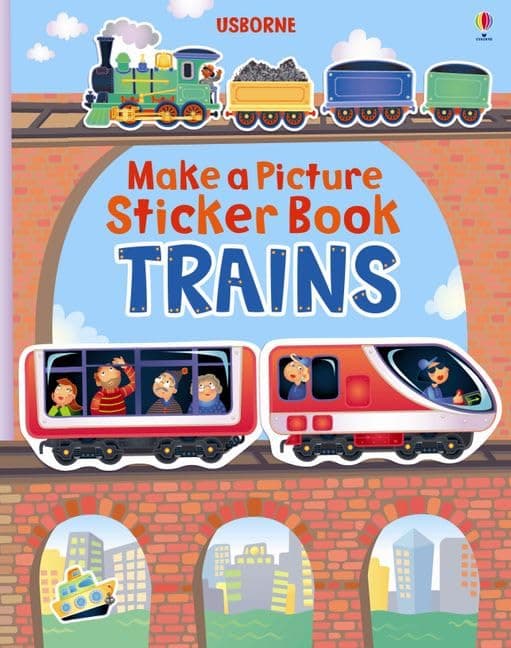 Make a Picture Sticker Book. Trains