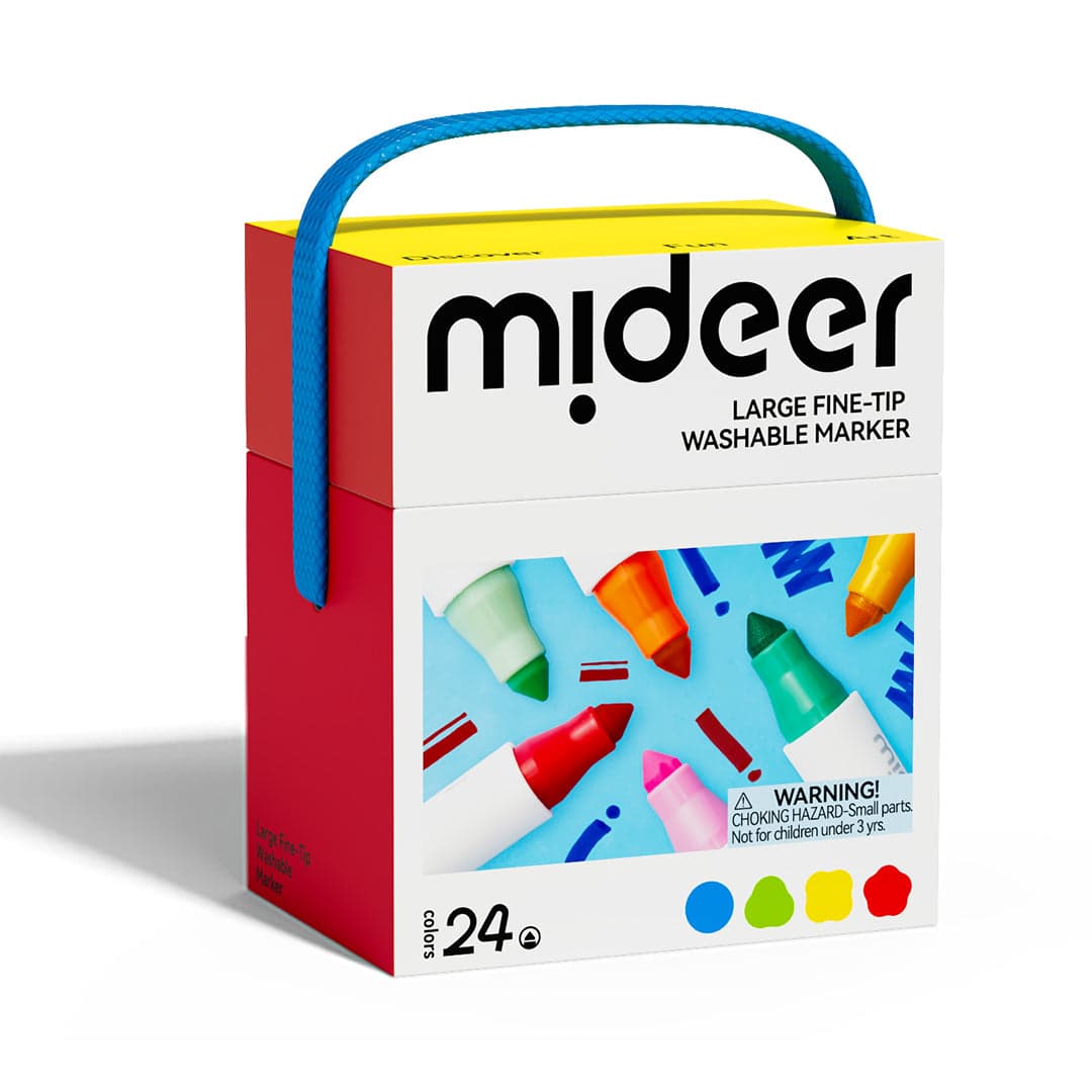 Mideer. Large Fine-Tip Washable Marker. 24 colors