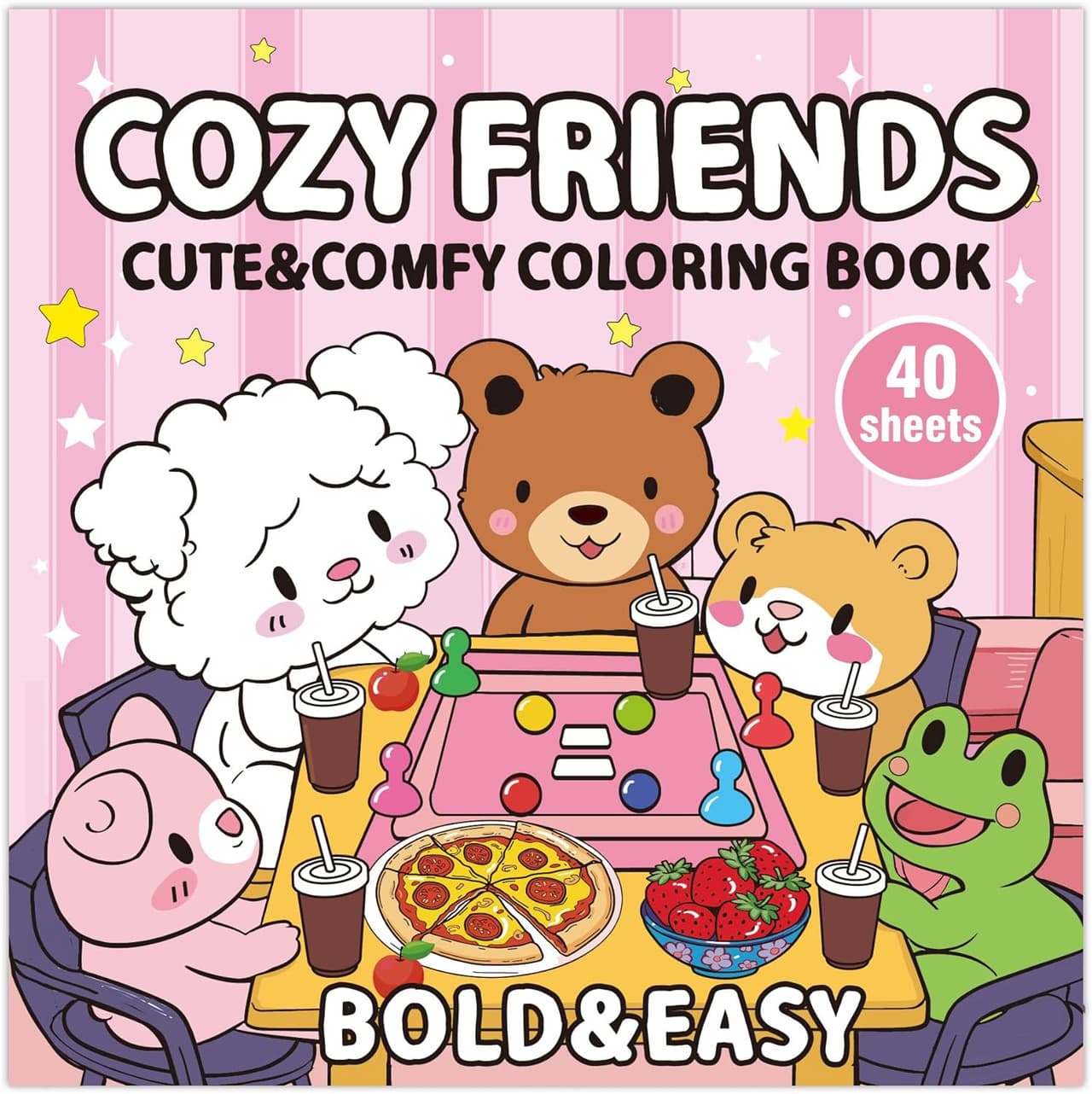 Cozy Friends. Bold&Easy. Раскраска