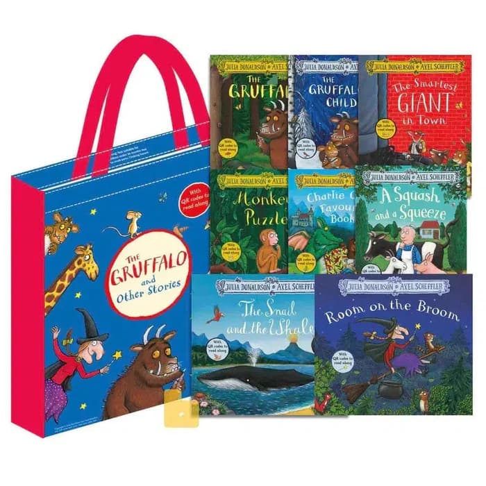 The Gruffalo and other stories 8 books with QR
