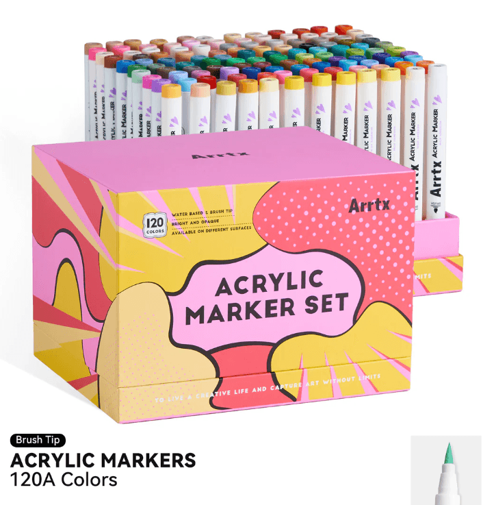 Acrylic Marker Set 120. Arrtx