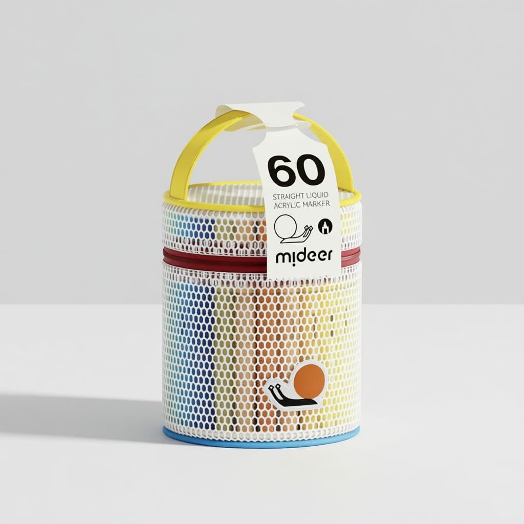 Mideer. Straight Liquid Acrylic Marker. 60 Colors