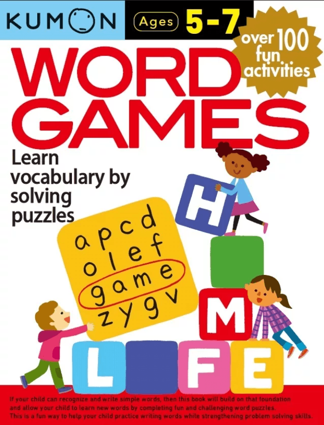 Kumon. Word Games. Age 5-7. Learn vocabulary by solving puzzles