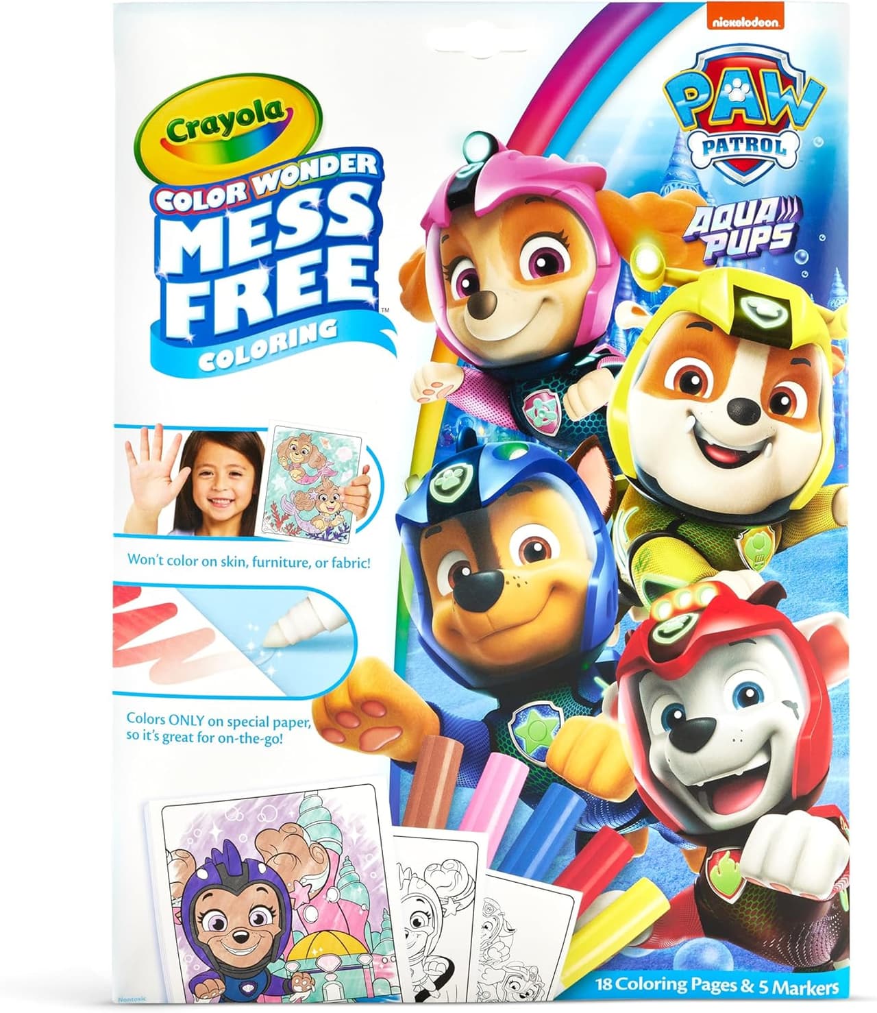 Crayola Color wonder mess free coloring. Paw patrol Aqua pups
