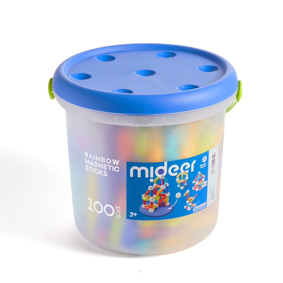 Mideer. Rainbow Magnetic Sticks. 100 pcs