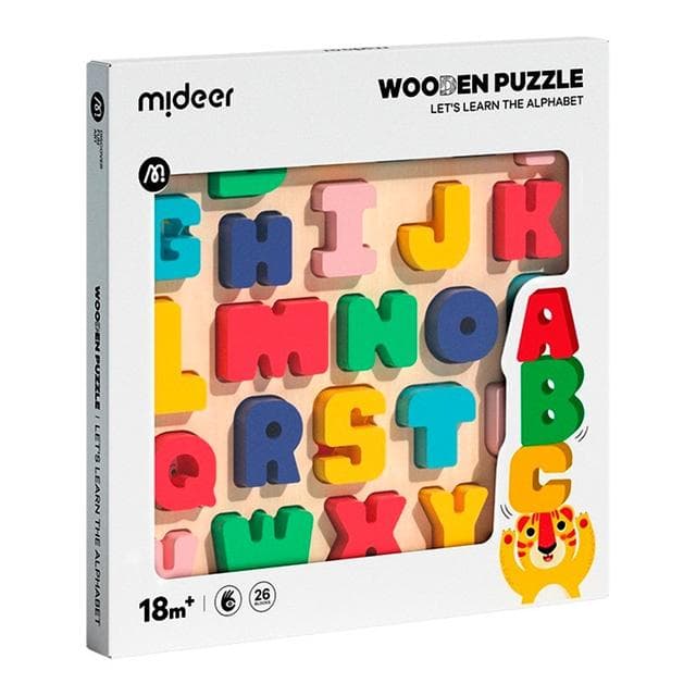 Mideer. Wooden Puzzle. Let's Learn the Alphabet