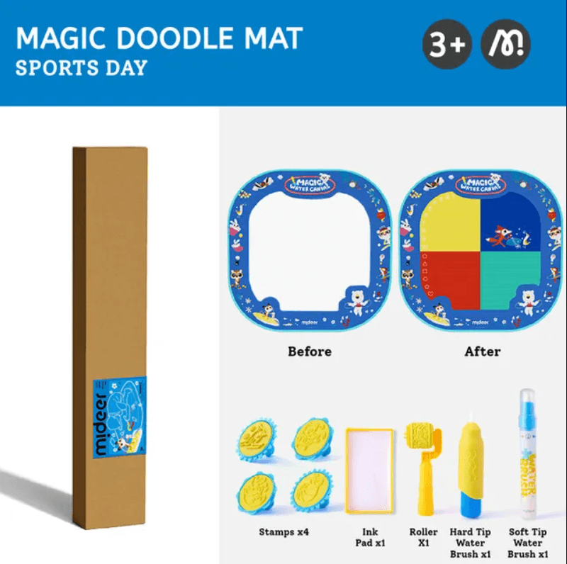 Mideer. Magic water doodle mat (синий)